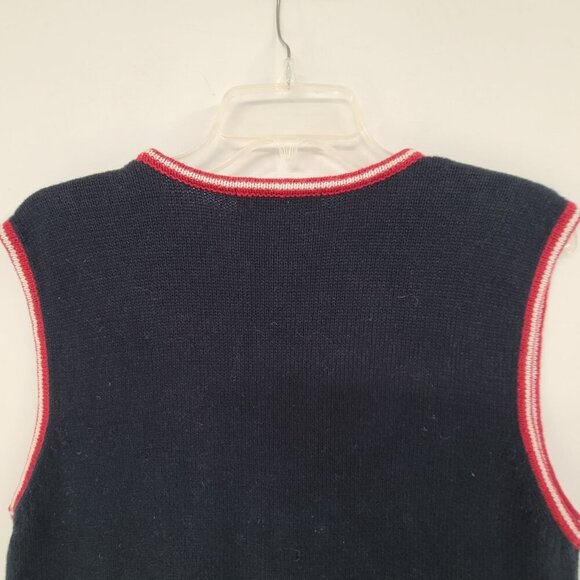 Crystal Kobe Knit Holiday Christmas Sweater Vest Stocking Design Embellished  Bl - Picture 5 of 6